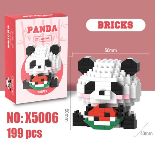 3Д конструктор из мини блоков BRICKS Панда 3
