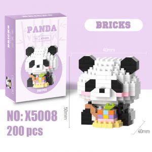 3Д конструктор из мини блоков BRICKS Панда 4