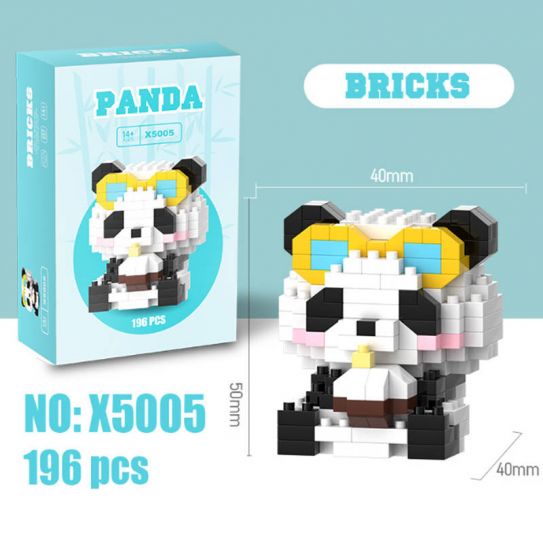 3Д конструктор из мини блоков BRICKS Панда 5