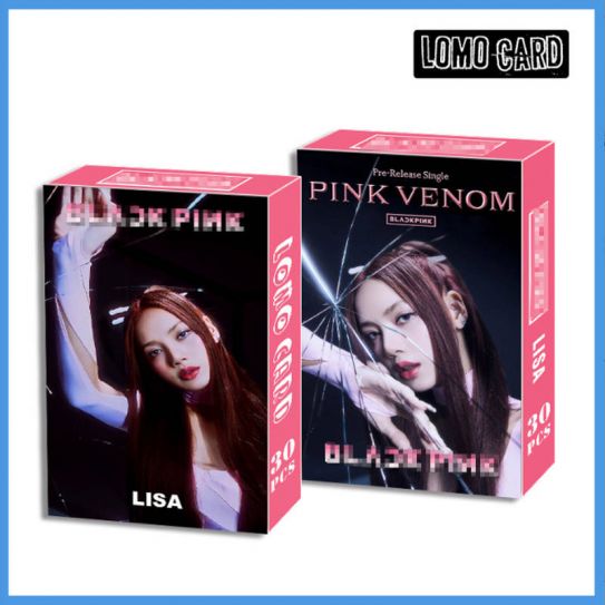 Фотокарточки LOMO CARD K-POP 1 односторонние 30 штук (8 на 5 см) 016 Black Pink (16)