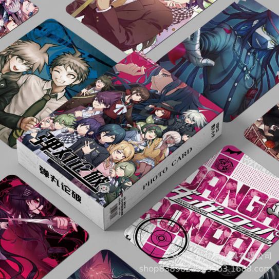 Фотокарточки переливашки двусторонние 8,5 на 5,5 см NEW 55 штук "Дангаронпа"