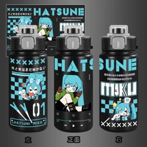 Бутылочка для воды металлическая 600 мл Мику Хатсуне 1