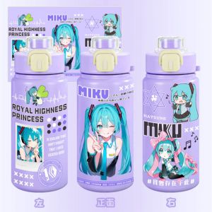 Бутылочка для воды металлическая 600 мл Мику Хатсуне 2