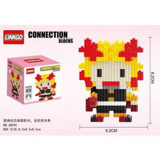 Конструктор Клинок рассекающий демонов Ренгоку (254 блока, 8 на 6 см)