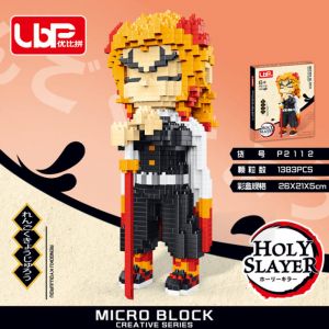 Конструктор Клинок рассекающий демонов Ренгоку (б) (1383 блока, 18,5 на 7,5 см)