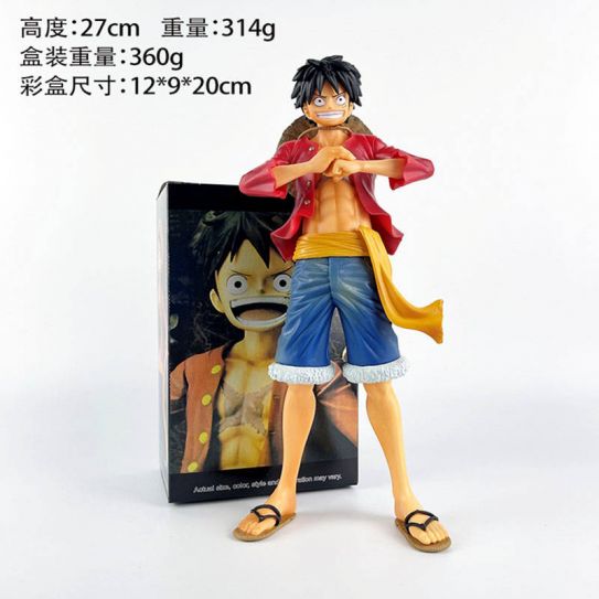Аниме фигурка Ван Пис Монки Д. Луффи жест Готов к бою (цветная коробка) (27 см)