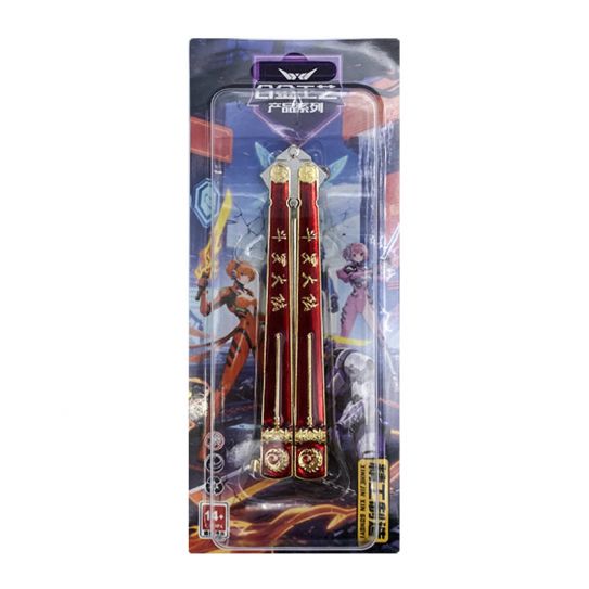 Нож-бабочка тренировочный красный