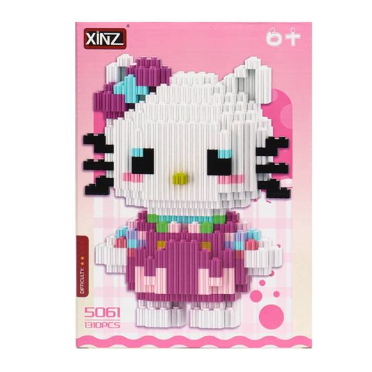 Конструктор из блоков Хеллоу Китти  (1310 блоков, 16х13х8см)