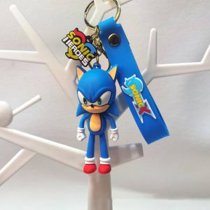 Брелок резиновый Соник синий