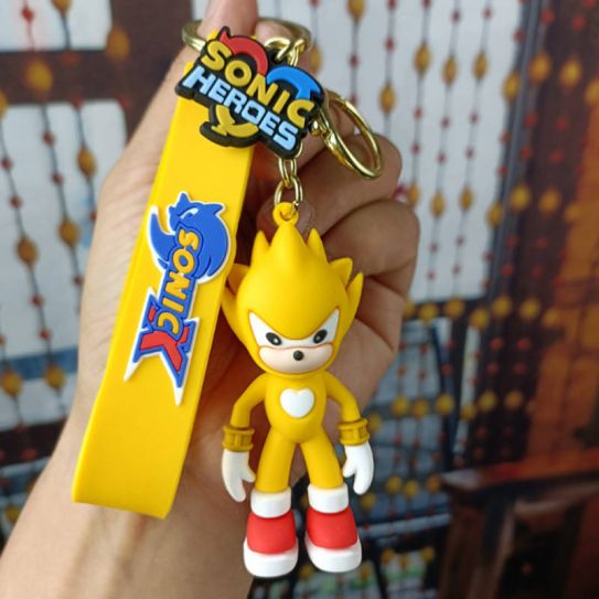 Брелок резиновый Соник желтый