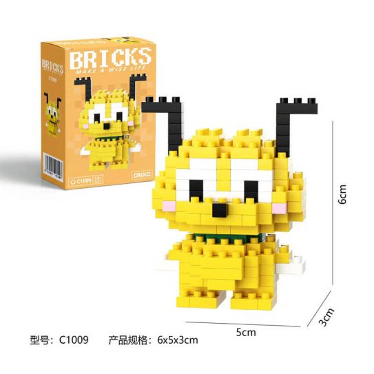 3Д конструктор из мини блоков BRICKS Плуто (жел.кор)