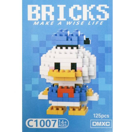 3Д конструктор из мини блоков BRICKS Дисней Дональд (голуб.кор)