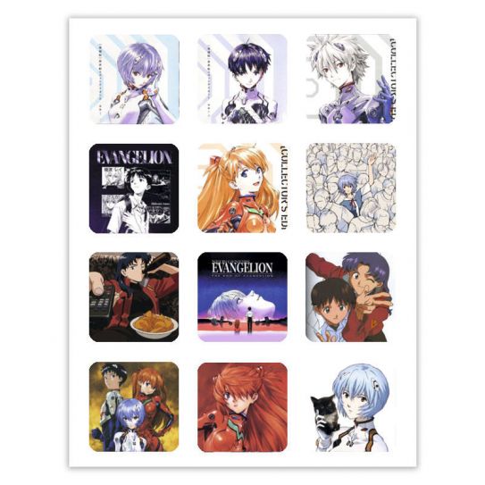 Набор 3D стикеров 12шт Евангелион 1