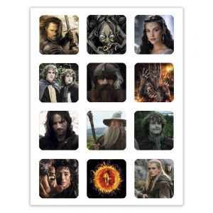 Набор 3D стикеров 12шт Властелин колец 1