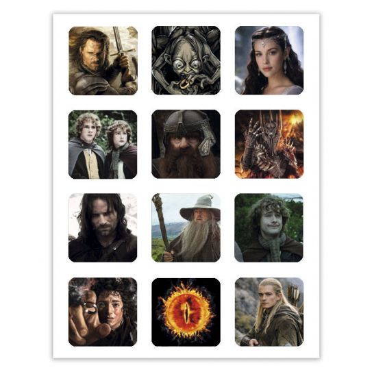 Набор 3D стикеров 12шт Властелин колец 1