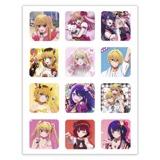 Набор 3D стикеров 12шт Дитя айдола 1