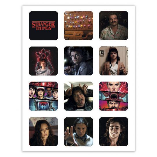 Набор 3D стикеров 12шт Очень странные дела 2