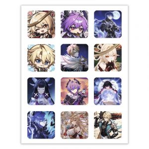 Набор 3D стикеров 12шт Геншин 1