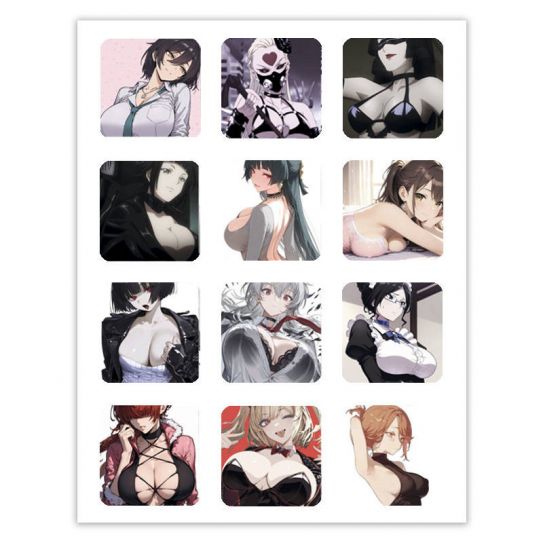 Набор 3D стикеров 12шт Этти 2