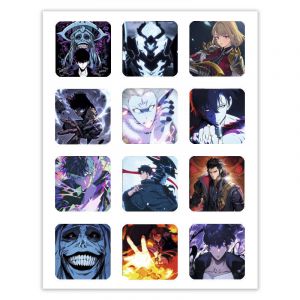 Набор 3D стикеров 12шт Поднятие  уровня в одиночку 1