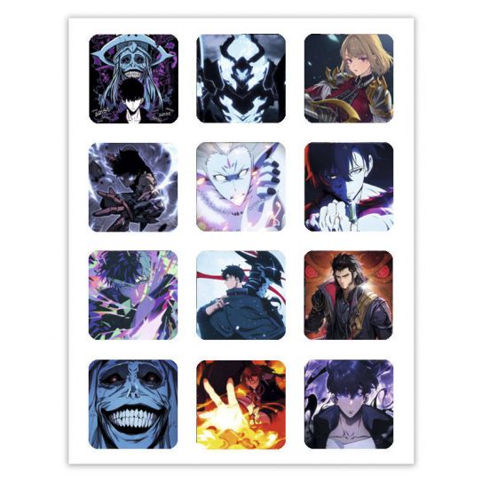 Набор 3D стикеров 12шт Поднятие  уровня в одиночку 1