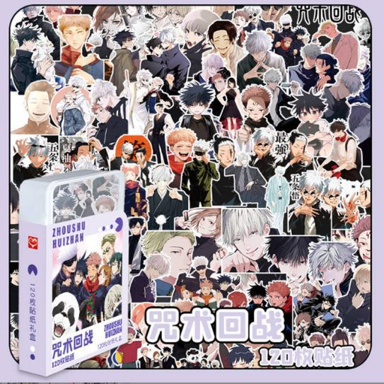 Стикеры 120 шт. в пластиковом боксе "Магическая битва"17