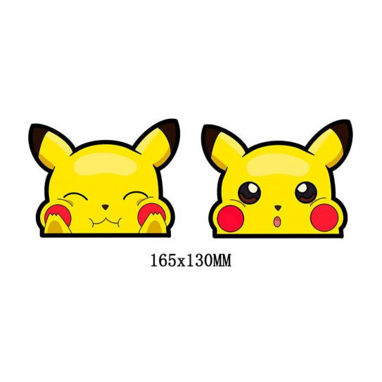 3D стикер наклейка большая "Пикачу" 14 (13,5 на 16 см)