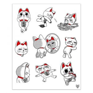 Набор стикеров А5 с вырубкой ДанДаДан 2