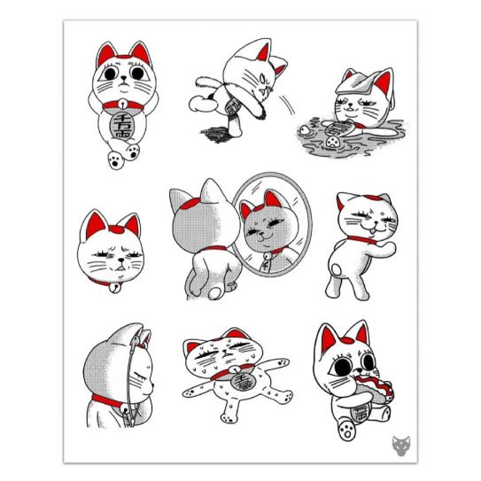 Набор стикеров А5 с вырубкой ДанДаДан 2