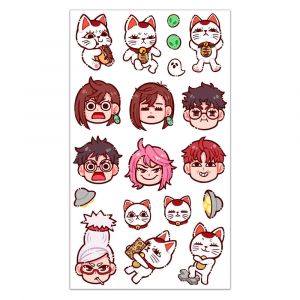 Набор стикеров А5 с вырубкой ДанДаДан 8