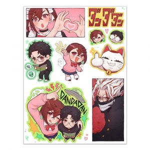 Набор стикеров А5 с вырубкой ДанДаДан 10