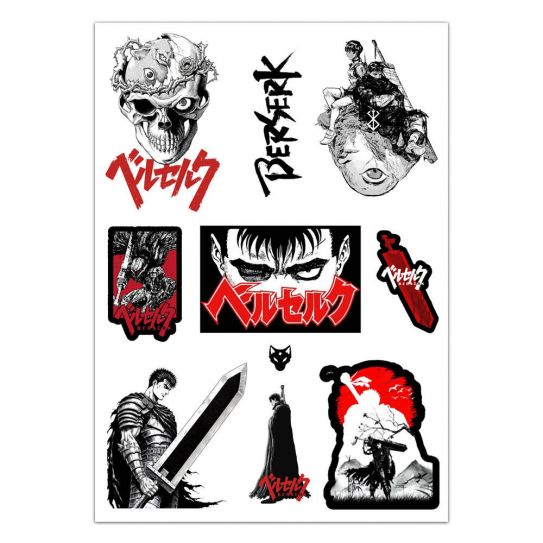 Набор стикеров А5 с вырубкой Берсерк 2