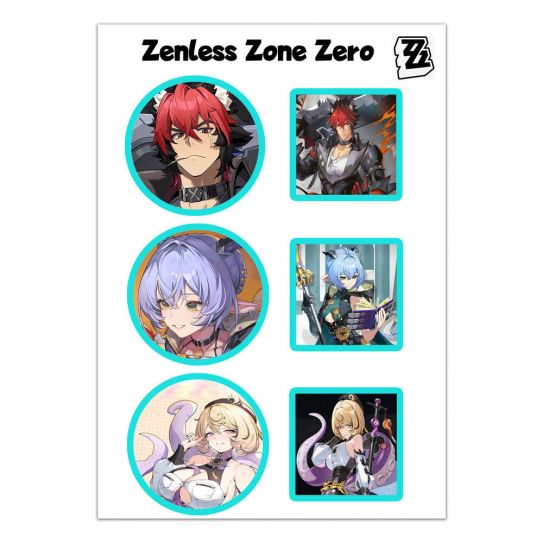 Набор стикеров А5 с вырубкой Zenless Zone Zero 1