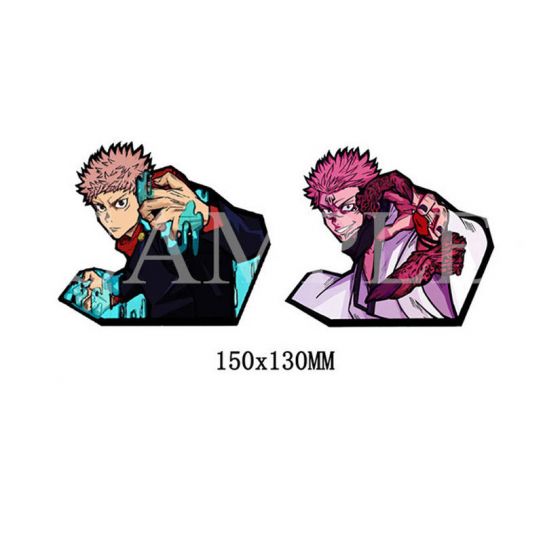 3D стикер наклейка большая "Магическая битва" 43 (12 на 13,5 см)