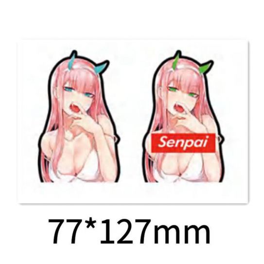 3D стикер наклейка большая "Милый во Франксе" 49 (13 на 8 см)