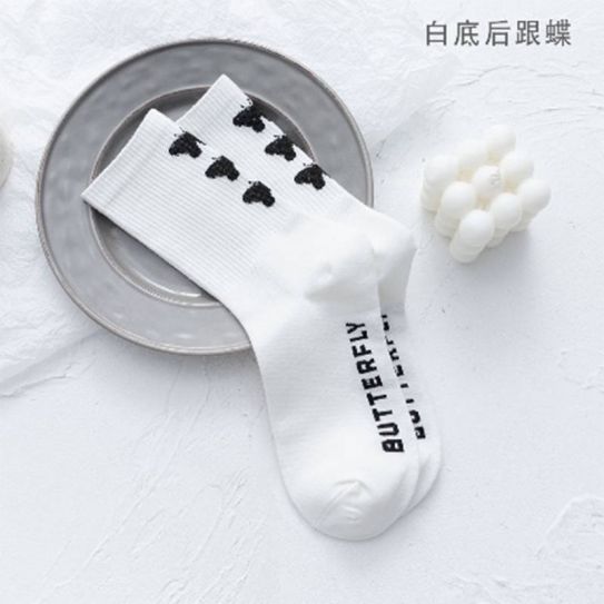 Носки Белые с бабочками