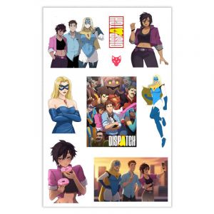 Набор стикеров А5 с вырубкой Dispatch 4