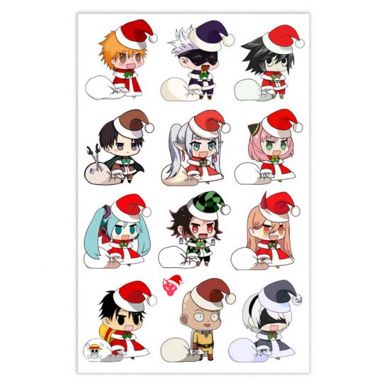 Набор стикеров А5 с вырубкой Новый Год 3