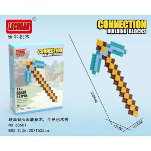 Конструктор Майнкрафт Алмазная кирка (652 блока, 40 на 18 см)