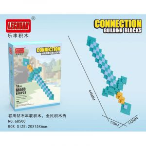 Конструктор Майнкрафт Алмазный меч (618 блоков, 44 на 14 см)