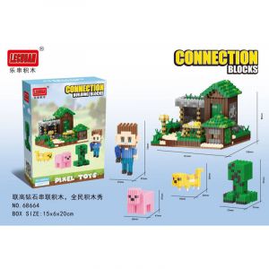 Конструктор Майнкрафт Домик 1 (1259 блока, 9,6 на 13 см)