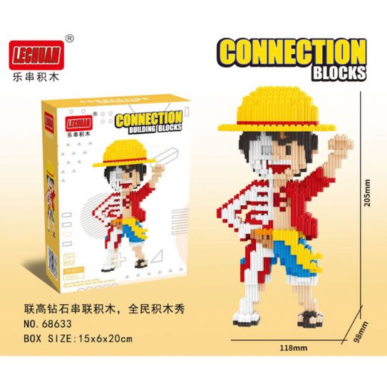 Конструктор Ван Пис Монки Д. Луффи (б) (879 блоков, 20 на 12 см)