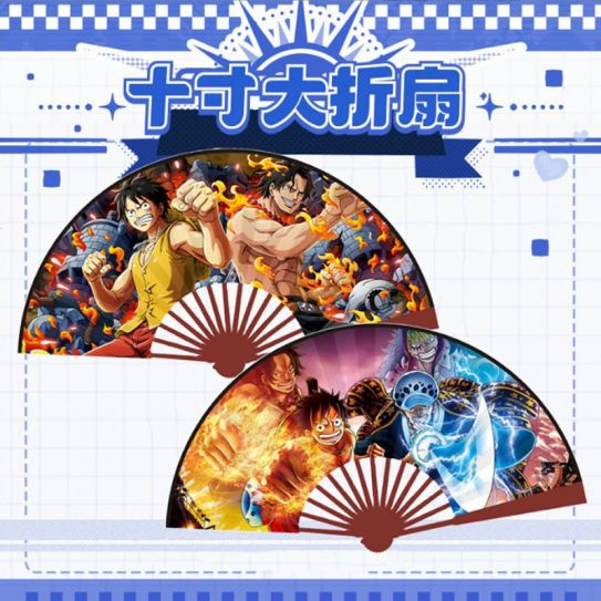 Веер деревянный 60 на 33 см Ван Пис 1