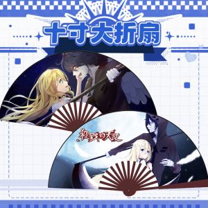 Веер деревянный 60 на 33 см Ангел кровопролития