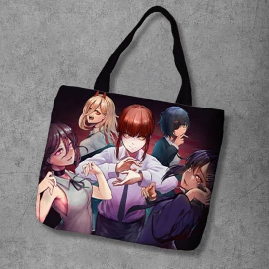 Шопер №008 Бензопила цвет. ручки 30х40см