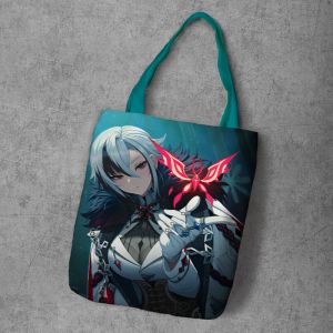 Шопер №017 Геншин Арлекино цвет. ручки 30х40см