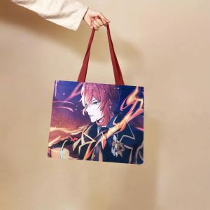 Шопер №035 "Геншин" Дилюк цвет. ручки 30х40см