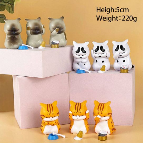 Набор фигурок из 9-ти штук - Кошечки с эмоциями