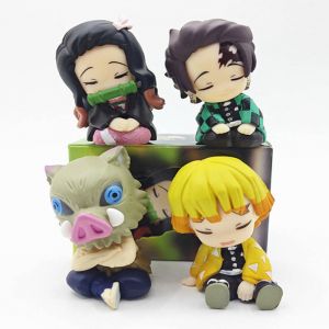 Набор фигурок из 4-х штук - Клинок рассекающий демонов - Спящие