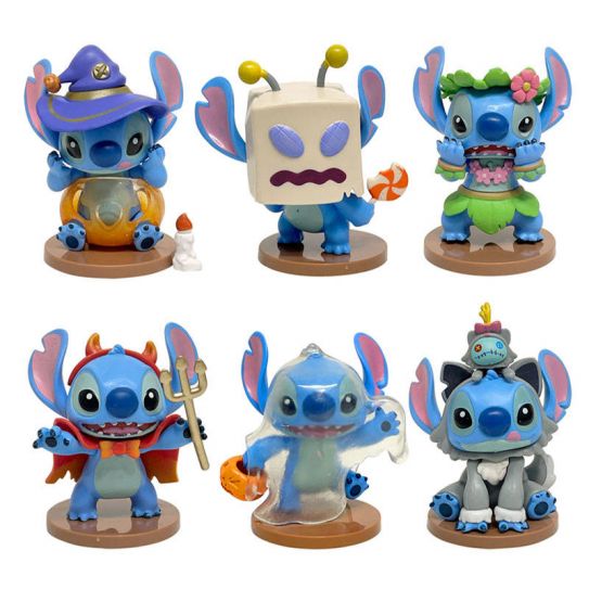 Набор фигурок из 6-ти штук Стич 1 в костюмах хэллоуин